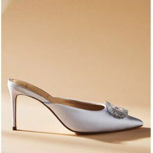 Black Suede Studio Rosie Heels (Lilac)